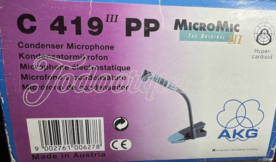 Micro de pinza AKG 419 III pp.  muy poco uso